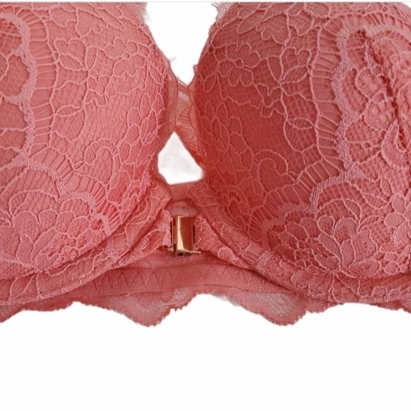 Victorias Secret DREAM ANGELS Lightly Lined Demi Bra 32C Underwired Cups Peach - Picture 6 of 9